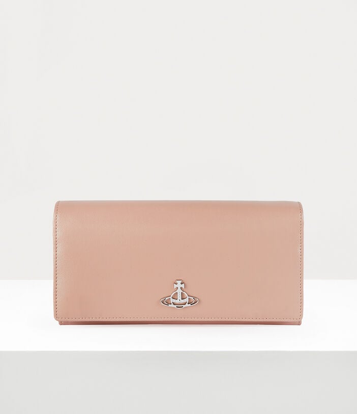 Vivienne Westwood PEARLISED LEATHER LONG WALLET LONG CHAIN